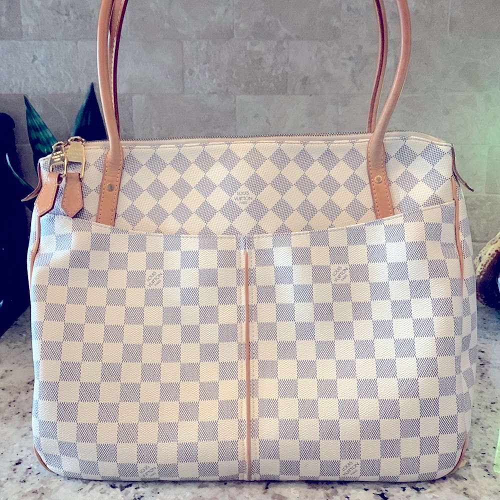 Authentic Louis Vuitton Damien Azur Figheri GM Tote Bag TR0142